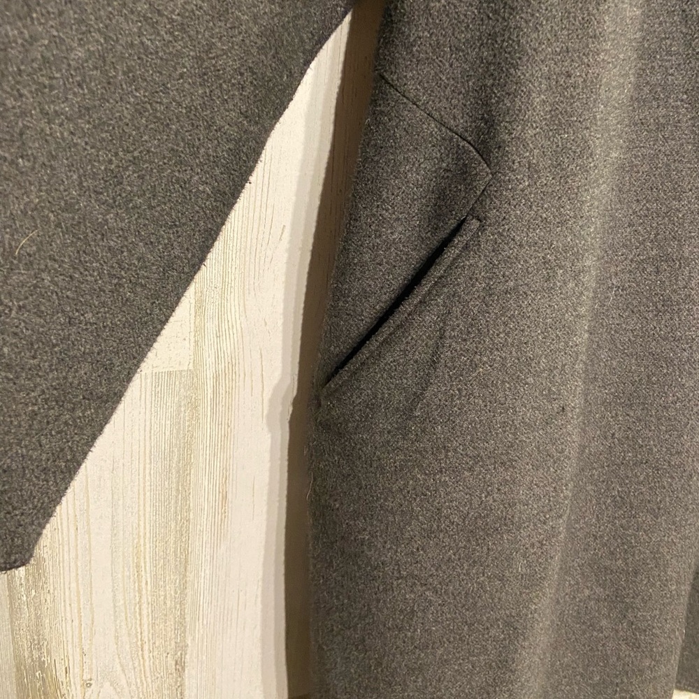 Pure J.Jill Grey Pea Coat Asymmetrical Wrap Coat XL - Picture 4 of 10